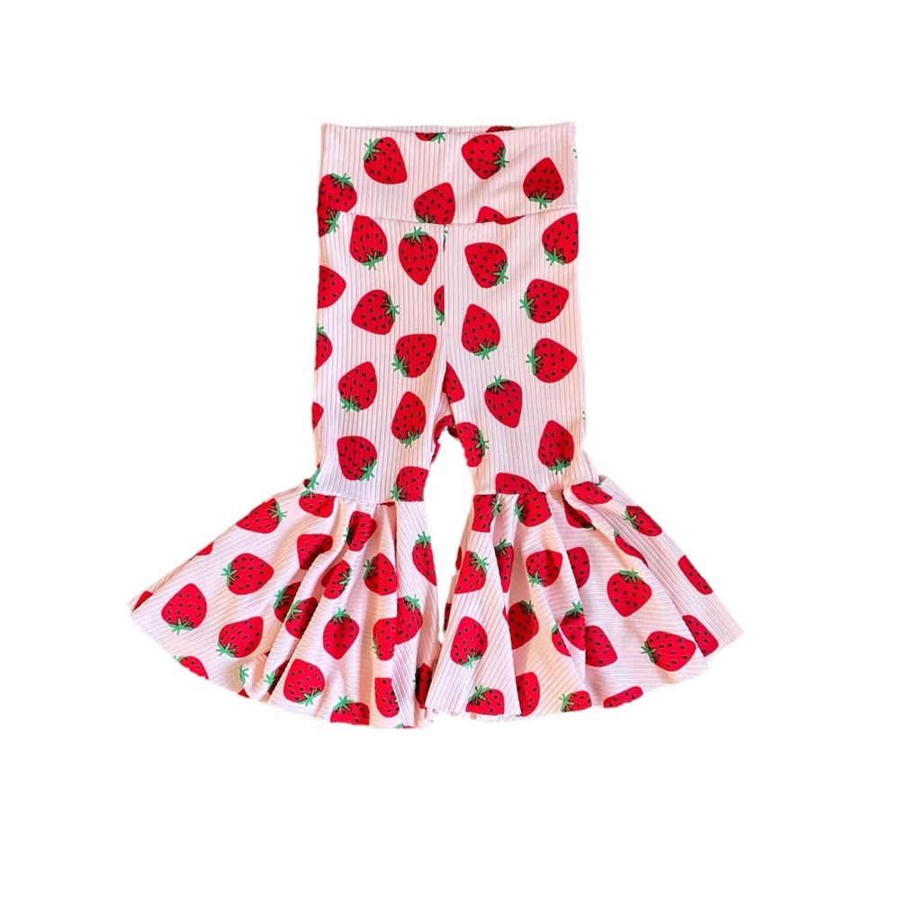 Hand made strawberry bell bottoms